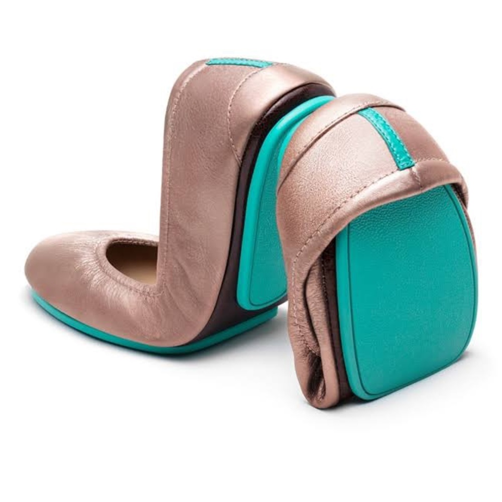 Rose gold Tieks ballet flats 7.0M